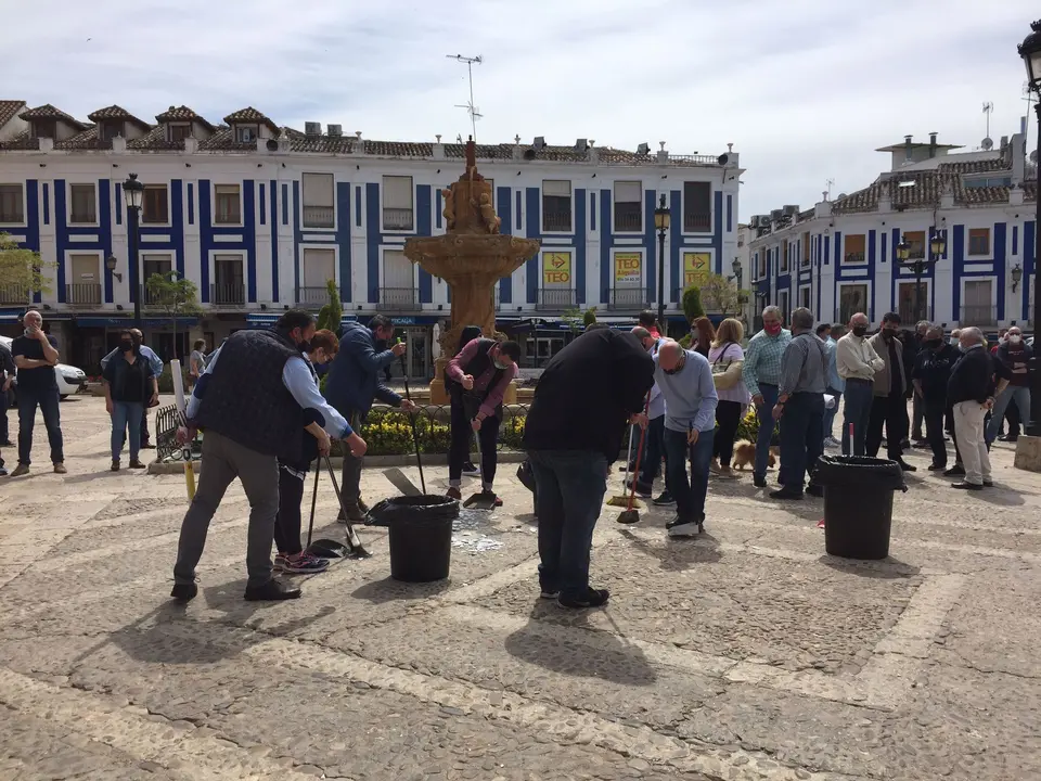 Manifestación de la hostelería en Valdepeñas