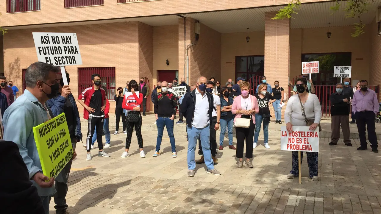 Manifestación de la hostelería en Valdepeñas