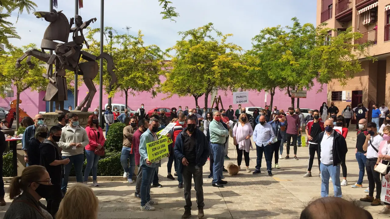 Manifestación de la hostelería en Valdepeñas