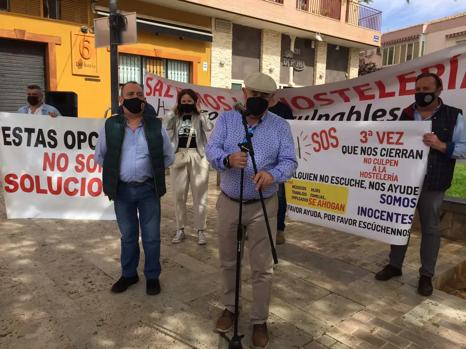 Manifestación de la hostelería en Valdepeñas