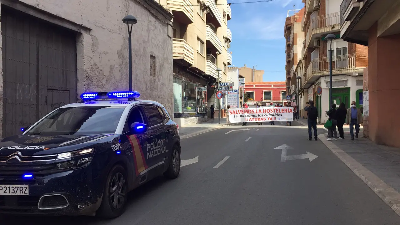 Manifestación de la hostelería en Valdepeñas