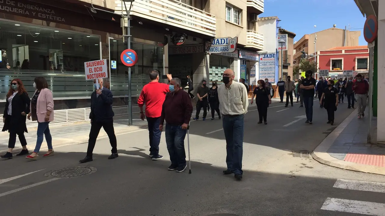 Manifestación de la hostelería en Valdepeñas