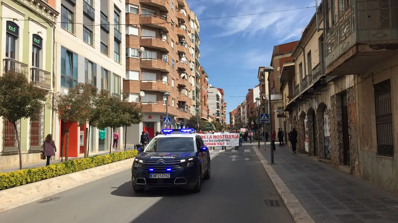 Manifestación de la hostelería en Valdepeñas