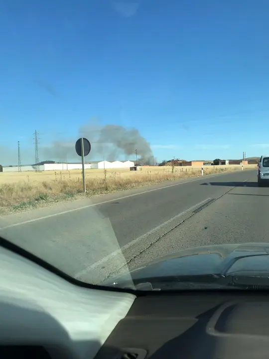 Incendio en la ladera del Mirador de la Venta el Aire