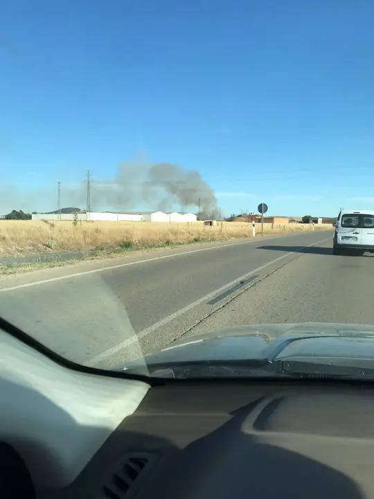 Incendio en la ladera del Mirador de la Venta el Aire