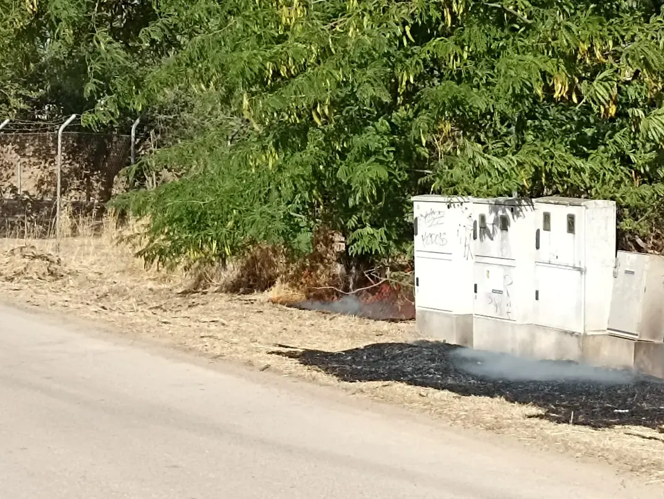 Incendio en la ladera del Mirador de la Venta el Aire