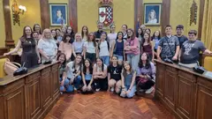 Recibimiento Jes&uacute;s Mart&iacute;n a alumnos erasmus