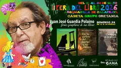 Cartel de la firma de Juan Jos&eacute; Guardia Polaino en la III Feria del Libro de Argmasilla de Calatrava