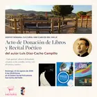 Cartel de la donaci&oacute;n del legado bibliogr&aacute;fico de Luis D&iacute;az-Cacho a San Carlos del Valle