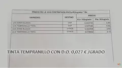 TABLA DE PRECIOS