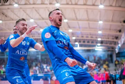 Sergio González celebrando el 1-0 en el Viña Albali Valdepeñas 3-2 Jaén Paraíso Interior
Foto: ACP-FSV