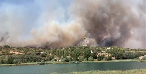 Incendio en las Lagunas de Ruidera