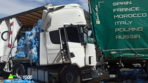 Colisión entre camiones en la A-4 (Manzanares)
Foto: SCIS