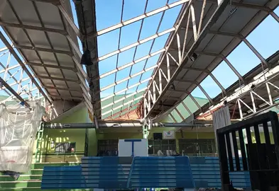 Cubierta del pabell&oacute;n La Molineta