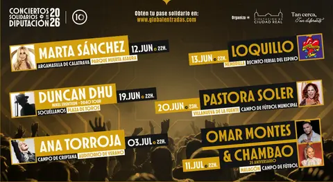 Programaci&oacute;n de conciertos solidarios 2026