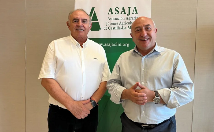 Jos&eacute; Mar&iacute;a Fresneda y Florencio Rodr&iacute;guez presidente y secretario general de ASAJA en Castilla-La Mancha