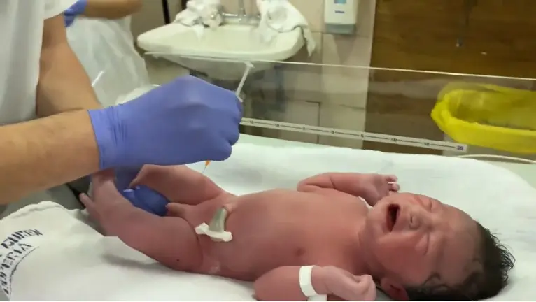 Vacunaci&oacute;n de un neonato