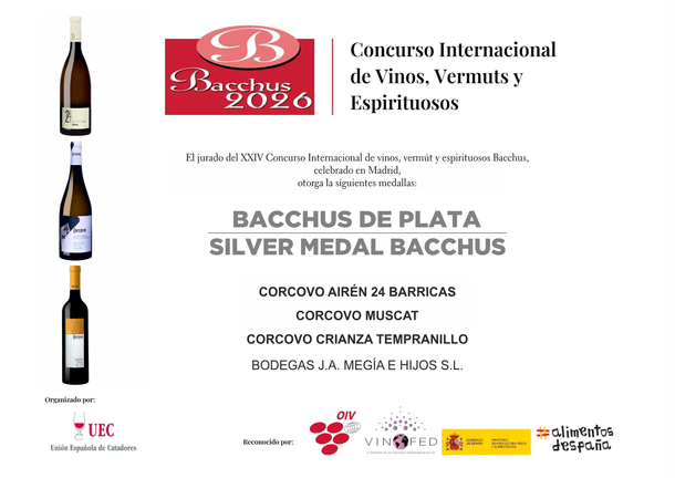 44-MEDALLAS DE PLATA BACCHUS 2026 - CORCOVO