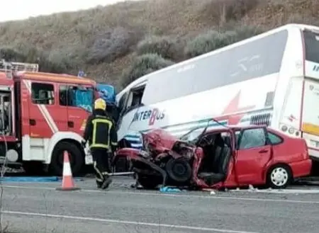 Accidente en la entrada de Piedrabuena