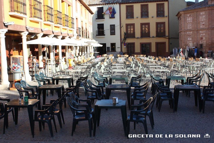 Terrazas plaza mayor de La Solana