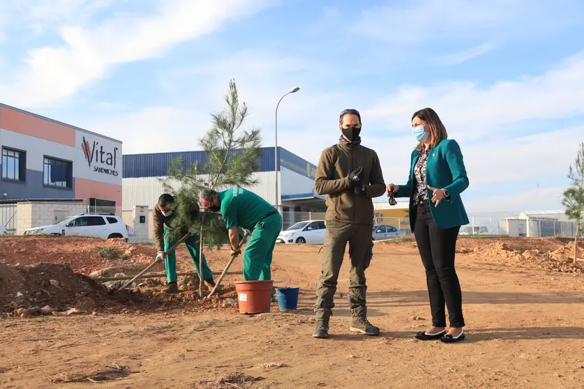 Recuperación de una zona verde en el polígono industrial de Manzanares