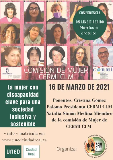 CARTEL CONFERENCIA DISCAPACIDAD MUJER