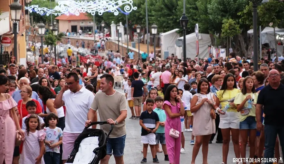 Estampa de la la inauguración de la última feria de La Solana en 2019