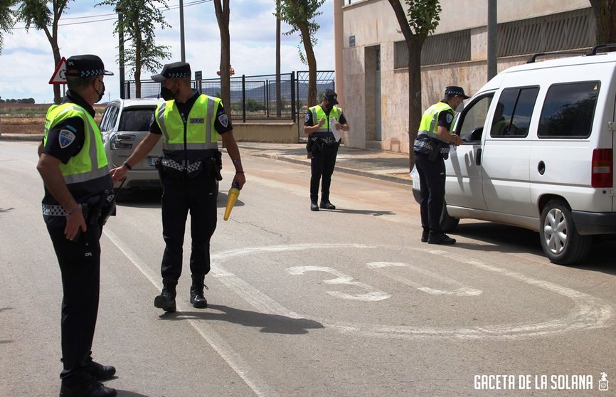 Controles de la Policía Local de La Solana