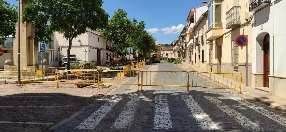 Obras avenida Pio XII de Santa Cruz de Mudela