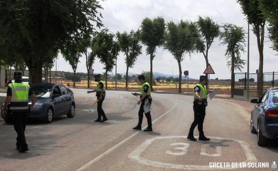 Control de la Policía Loca de La Solana