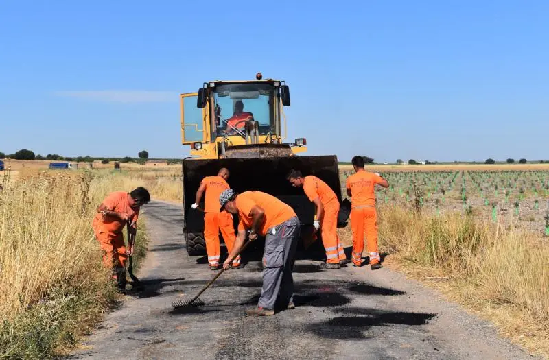 Bacheo de caminos de Daimiel