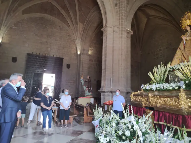 Jesús Martín en la ofrenda a la Virgen de Consolación