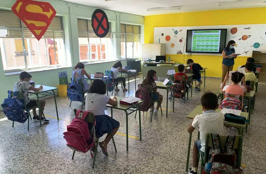 Aula de un colegio de La Solana