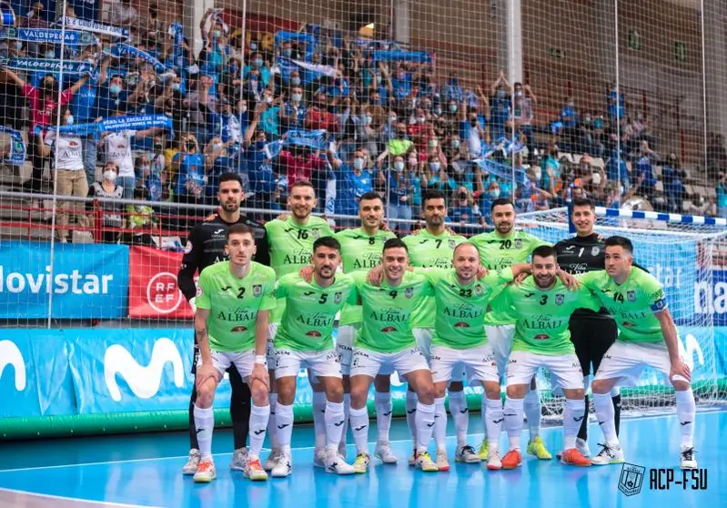 Foto de equipo del Viña Albali Valdepeñas en el Movistar Inter 4-0 Viña Albali Valdepeñas