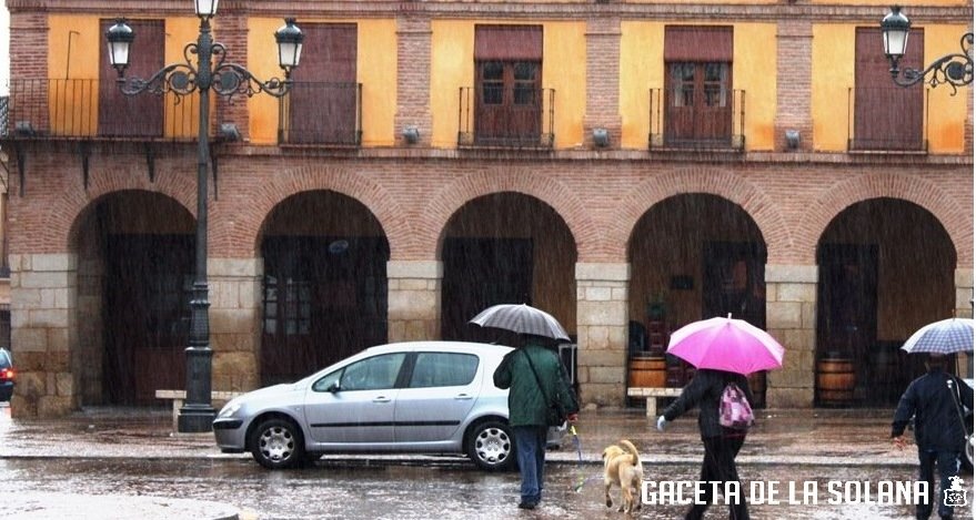 Imagen de archivo de un día de lluvia en La Solana