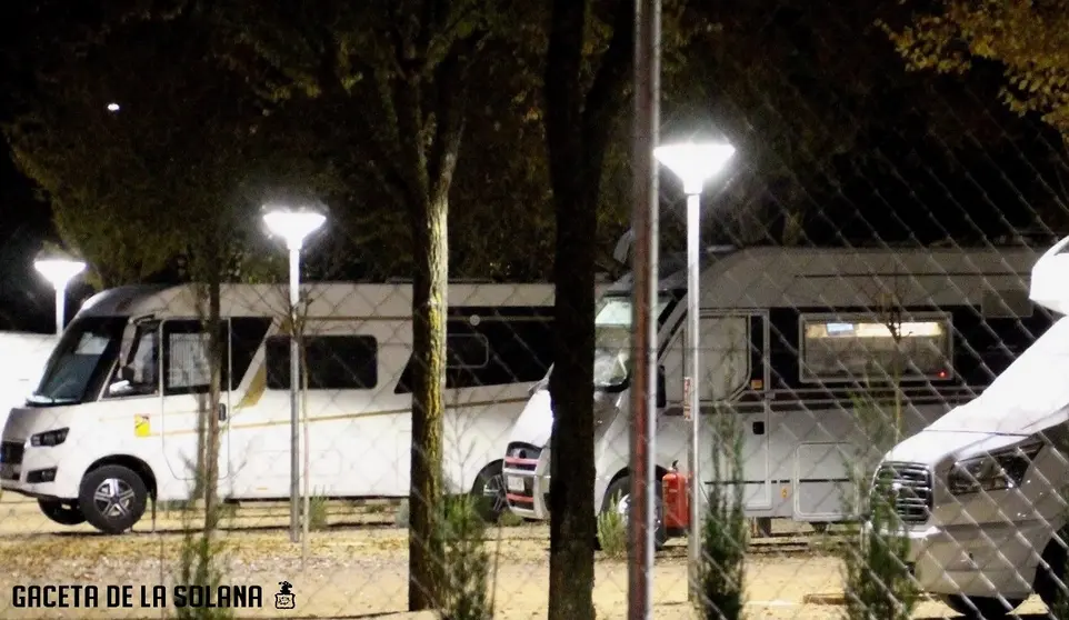 Autocaravanas en el &aacute;rea de La Solana