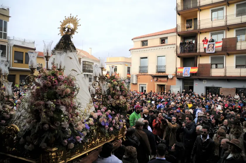 Salida procesional de la Virgen de la Paz en 2020