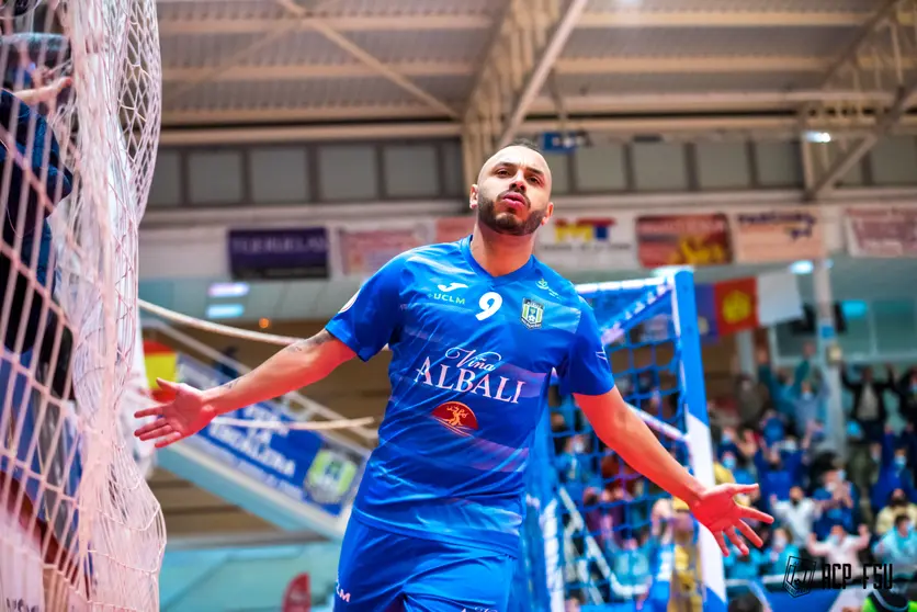 Matheus Preá celebrando su tanto en el Viña Albali Valdepeñas 3-2 Levante
Foto: ACP-FSV