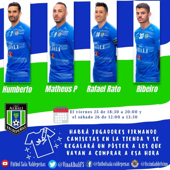 Firmas jugadores Viña Albali Valdepeñas