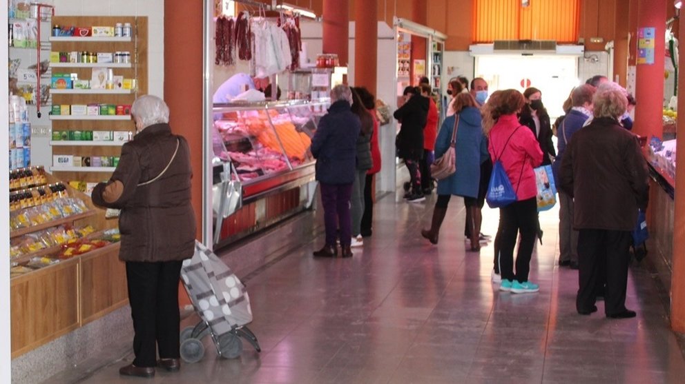 Imagen de la galería comercial del mercado municipal de La Solana este miércoles, 23 de marzo