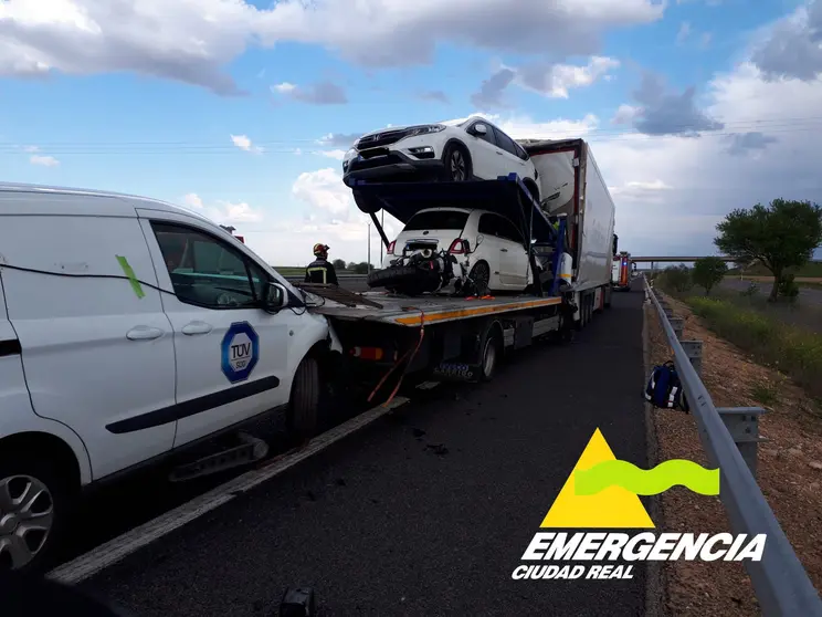 Camión implicado en el accidente