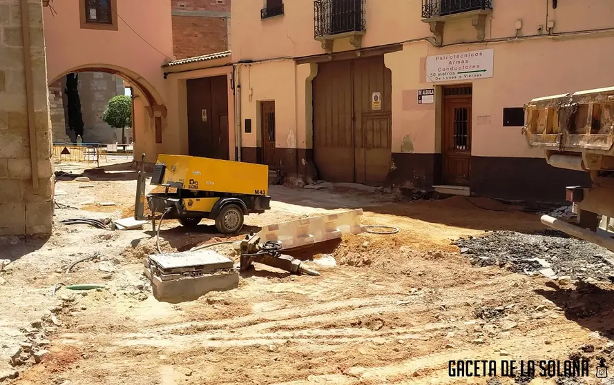 Obras de la calle Doña Ángela de La Solana