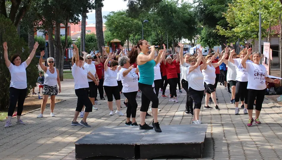 Un momento de la exhibición de gimnasia en el Parque Municipal
Foto: GACETA