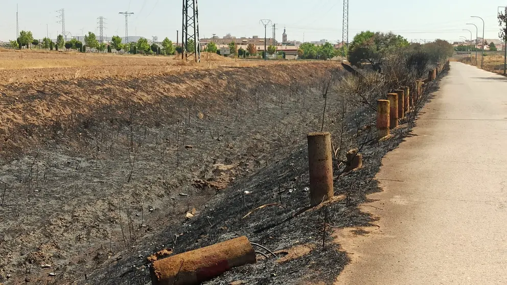 Incendio en la avenida de Castilnuevo