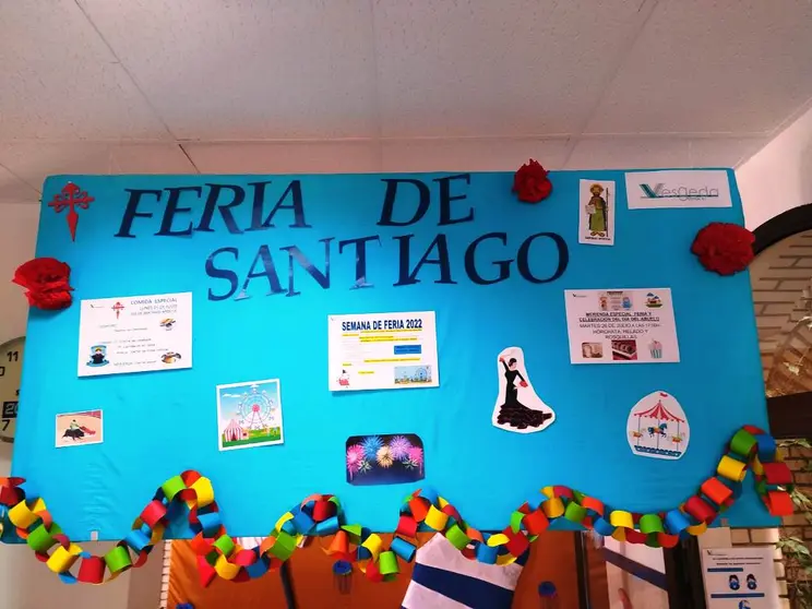 El centro se decoró con motivo de la onomástica del patrono de La Solana