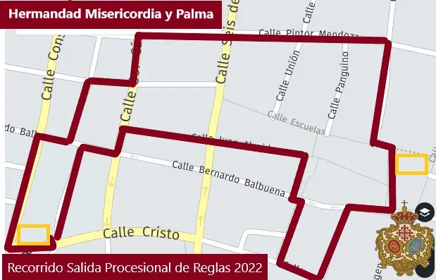 Recorrido Salida Procesional de Reglas 2022