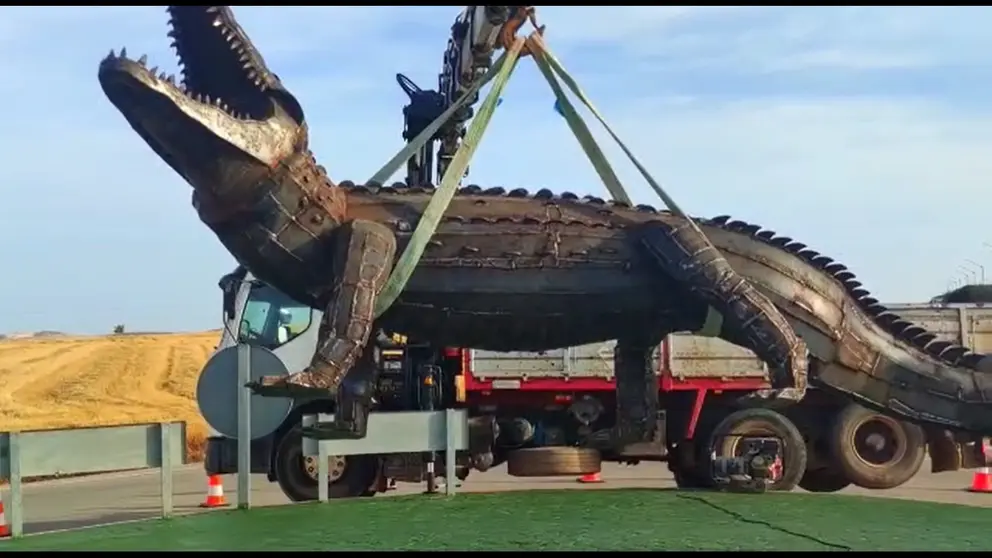 Instalación de la escultura