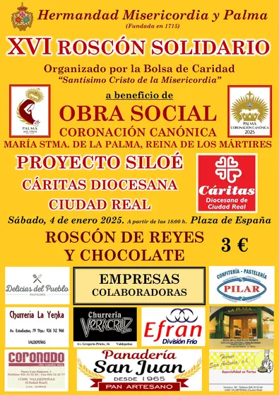 Cartel XVI Roscón Solidario Bolsa de Caridad