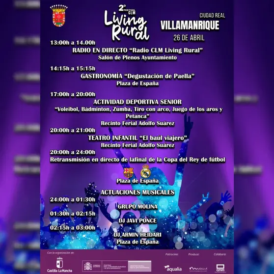 Cartel CLM Living Rural 2025 en Villamanrique