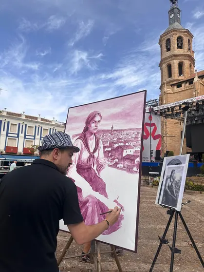 Chema del Fresno pintura en vivo